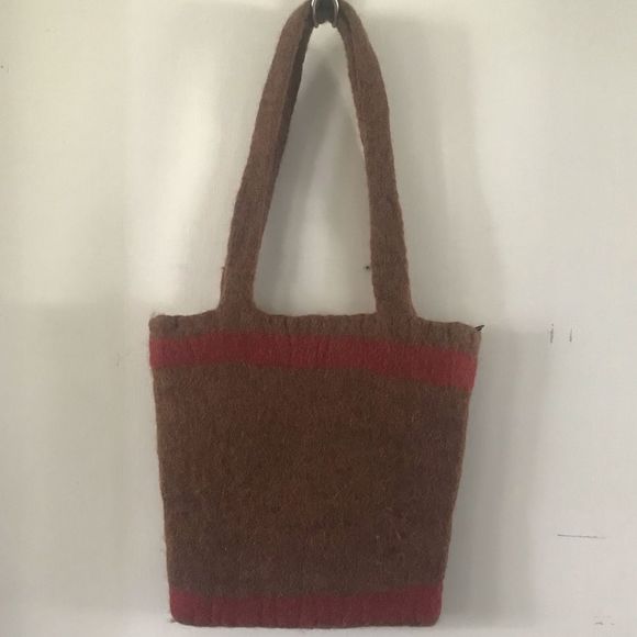 Tabask Felt Wool Tote Bag Fall leaves Handcrafted - Picture 5 of 13